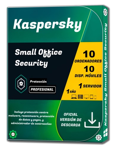 Kaspersky Small Office Security - 10 PCs - 10 Móviles - 1 Servidor Por 1 Año